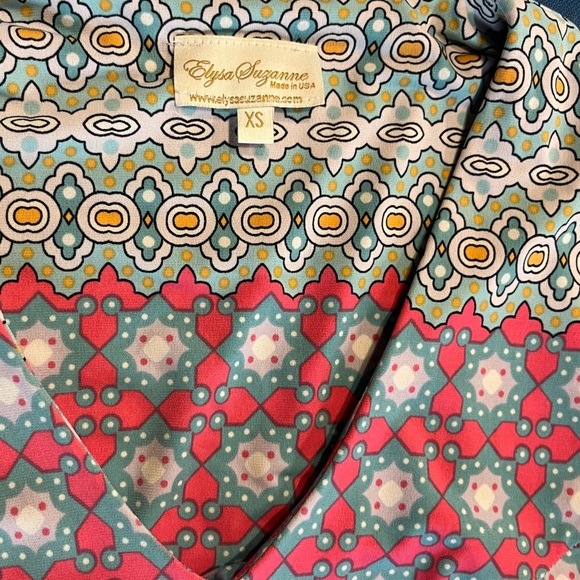 Size xsmall Elyssa Suzanne polyester dress custom designer USA West Palm - Picture 5 of 6